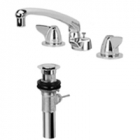 Zurn Z831G3-XL-P Widespread  8in Cast Spout, Dome Lever Hles  Pop-Up Drain Lead-free